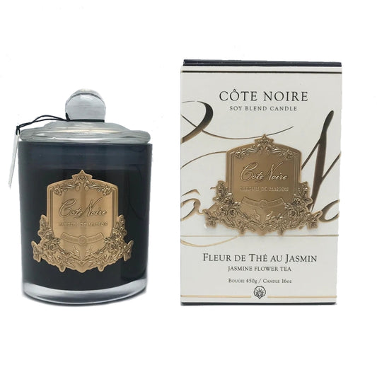 Cote Noire 450G Soy Blend Candle - Jasmine Flower Tea - Gold