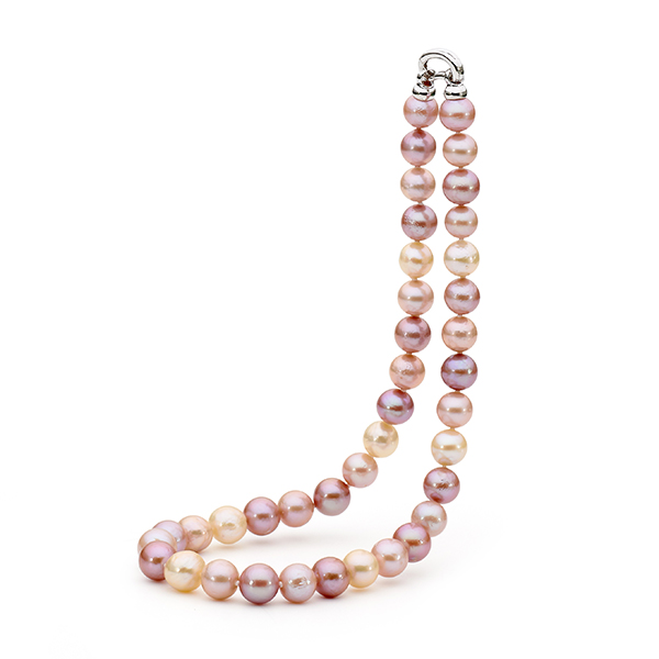 Sterling Silver Pink Edison Freshwater Pearl Necklace