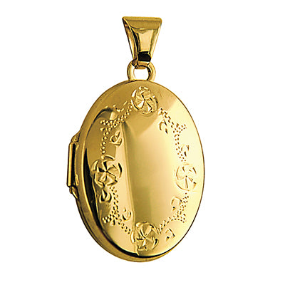 9ct Yellow Gold Oval Locket