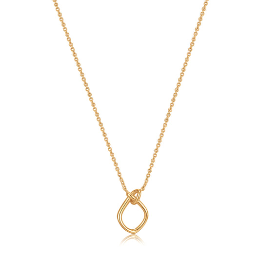 Ania Haie Forget Me Knot Gold Knot Pendant Necklace