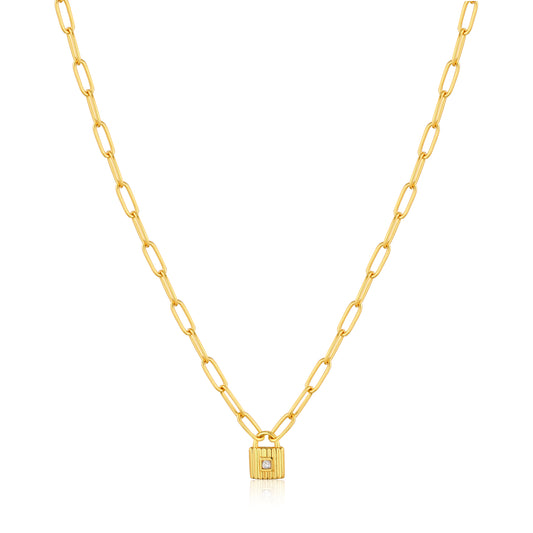Ania Haie Under Lock & Key Chain Padlock Necklace