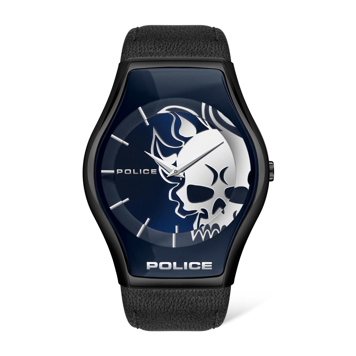 Police Sphere Black And Blue Skull Gents Watch