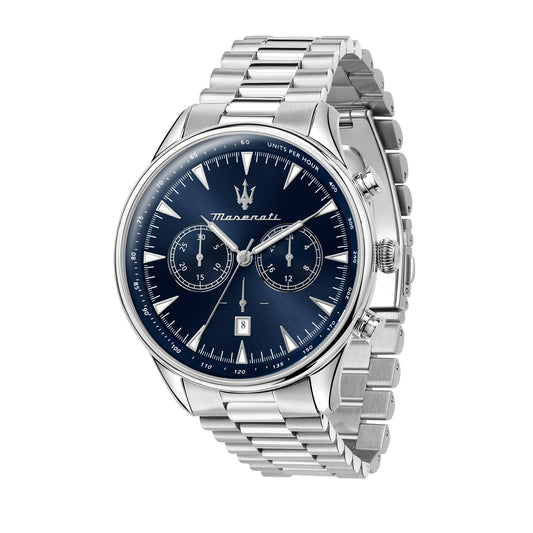 Maserati Tradizione Silver 45mm Chronograph Watch