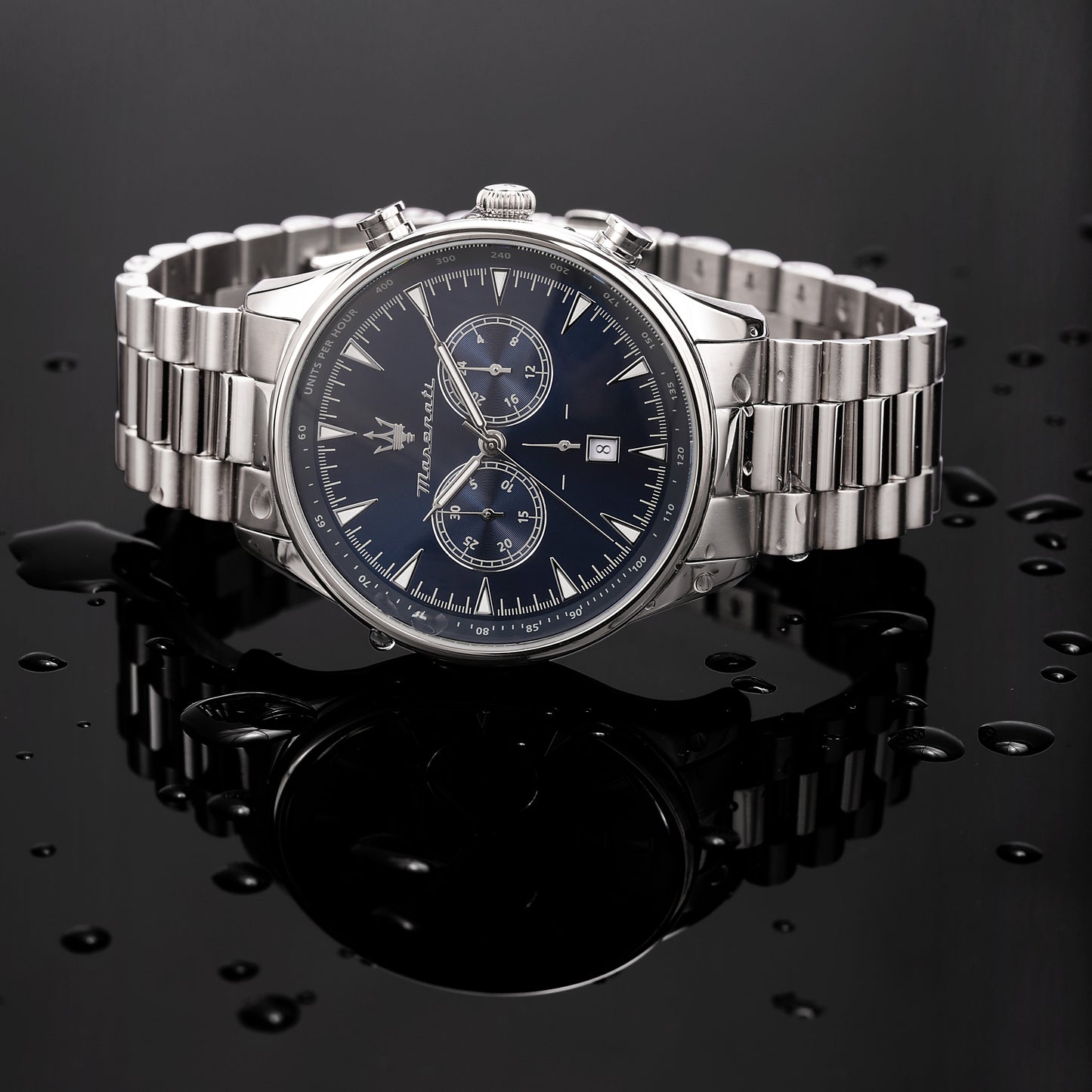 Maserati Tradizione Silver 45mm Chronograph Watch