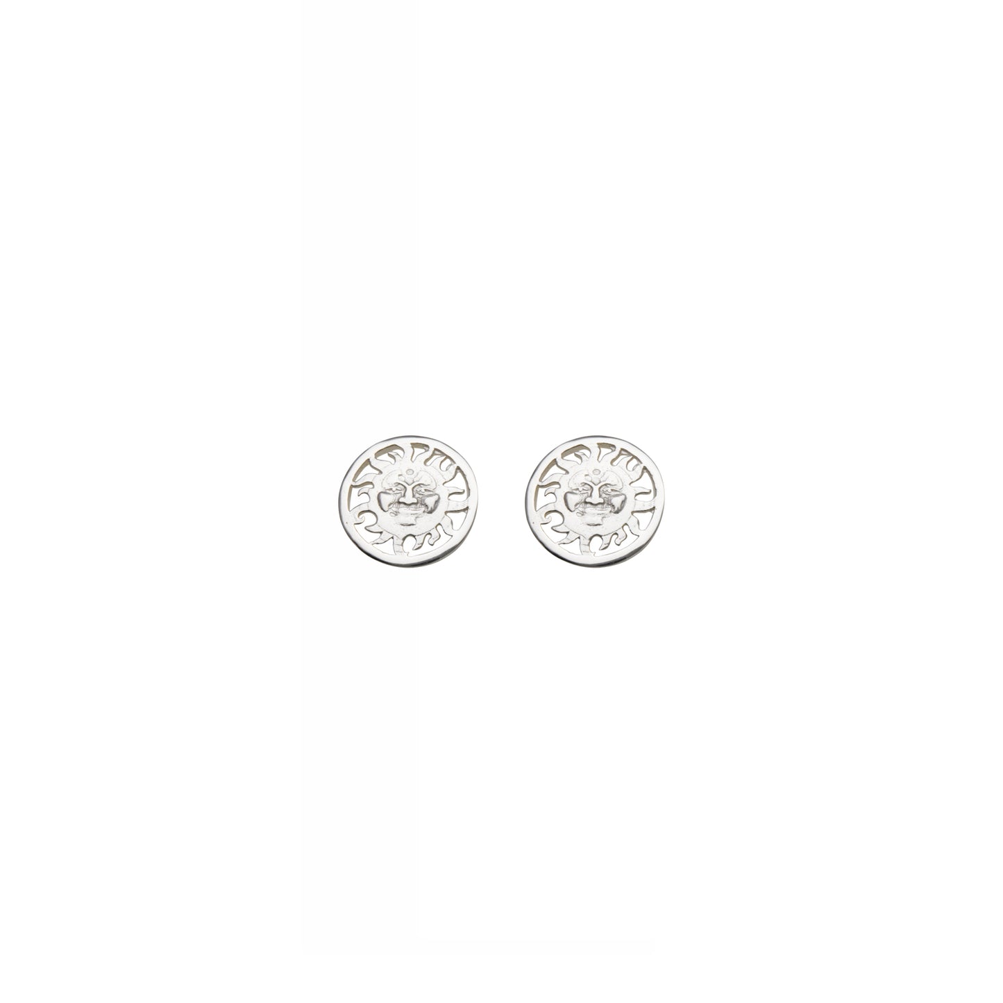 Von Treskow Sterling Silver Sunface Stud Earrings