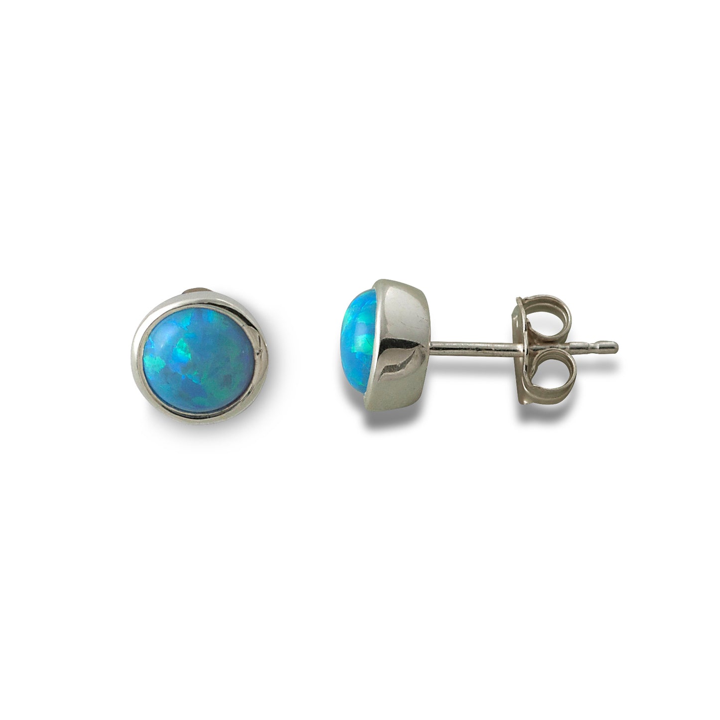 Von Treskow Cased Blue Czelline Opal Studs