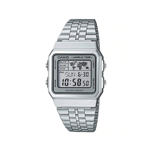Casio World Time Silver Tone Gents Watch