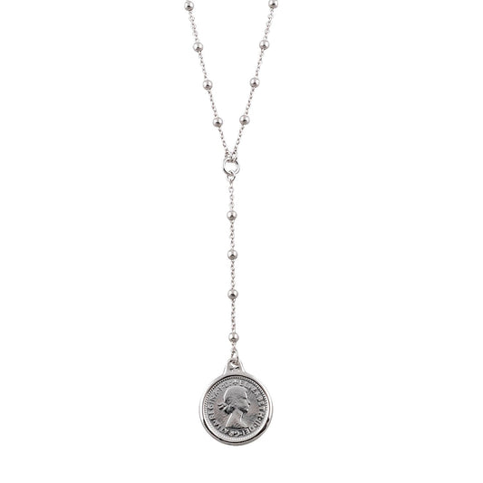 Von Treskow Rosario Lariat Necklace with Threepence